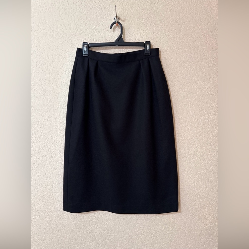 Wool Pencil Skirt Women’s Sz 13-14‎ Black Hemdall Preppy Career Business Corp